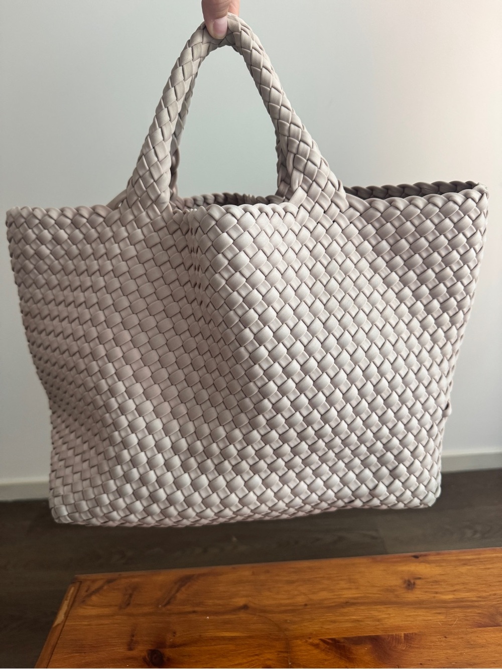 Naghedi Braided Tote in blush